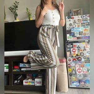 Green and white jumpsuit